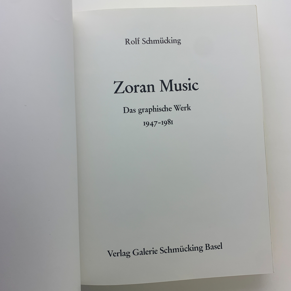 Zoran Music: Das graphische Werk 1947-1981　Rolf Schmucking　1986年_画像2