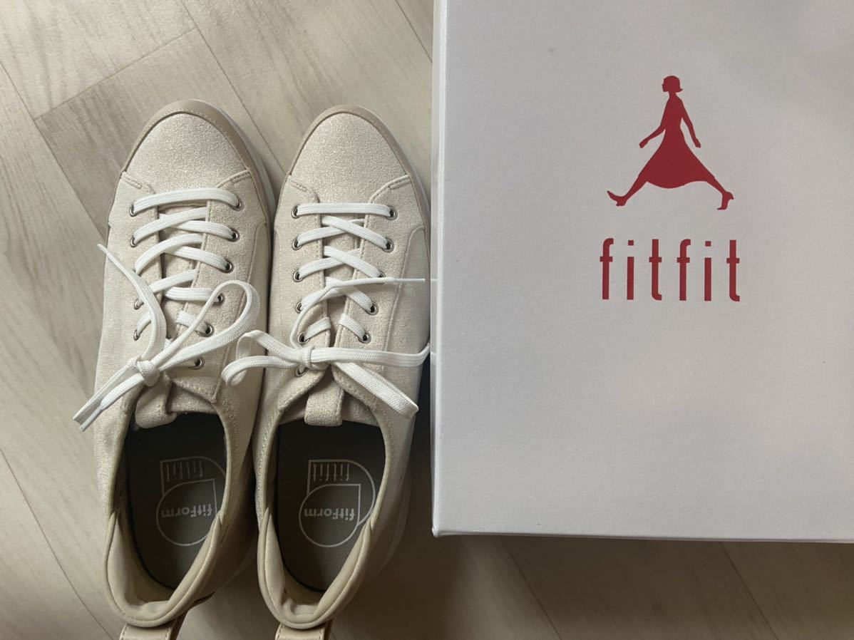 fit fit* lady's sneakers * eggshell white *25 centimeter * new goods unused 