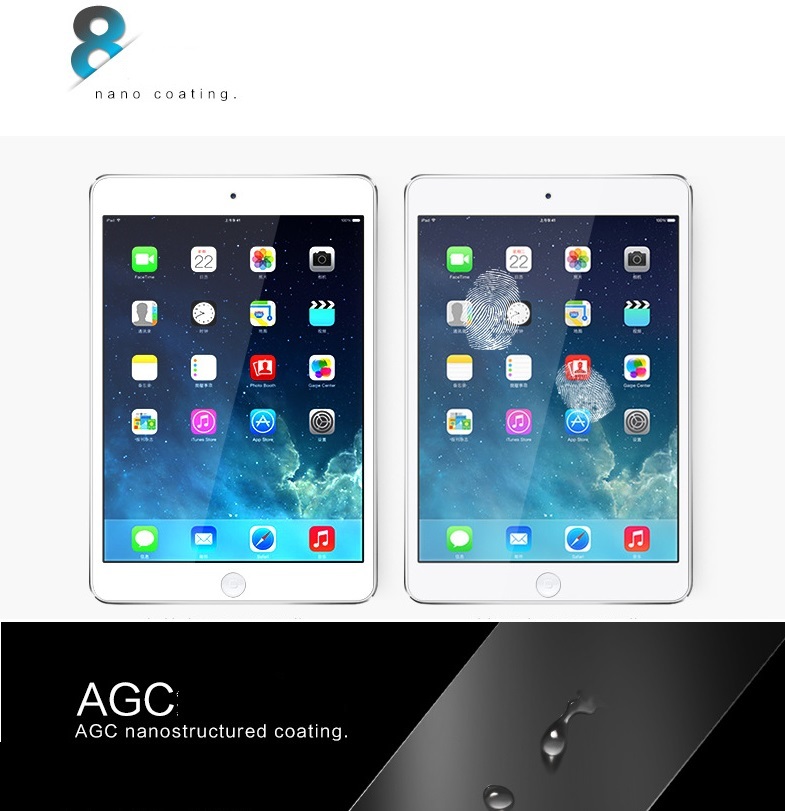 強化ガラスフィルム iPad 9世代/８世代/7世代 10.2インチ 用 GLASS SCREEN PRO（0.3mm/2.5Ｄ/ 9Ｈ）_oleophobic coating