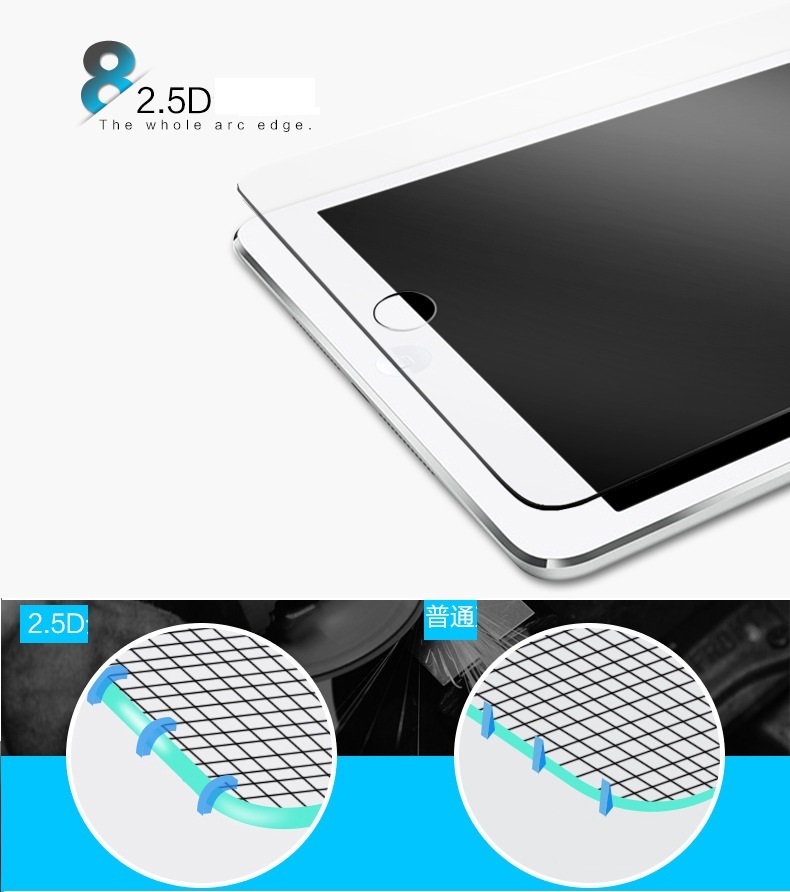 強化ガラスフィルム iPad mini /mini2/mini3 Prenium TEMPRERED GLASS Pro (0.33mm 2.5D 9H)_2.5D