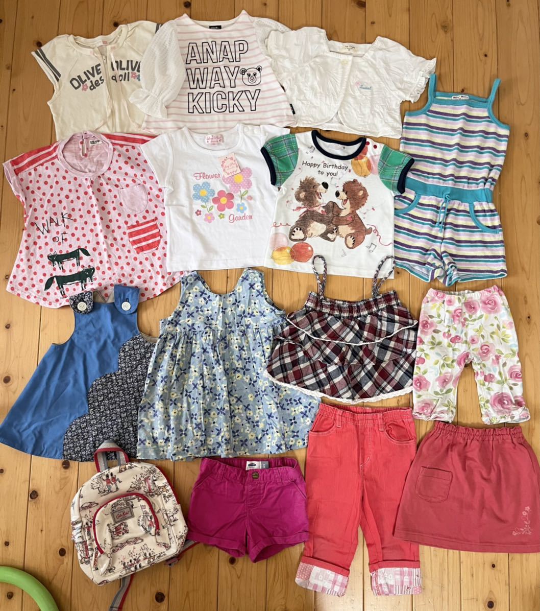 喜ばれる誕生日プレゼント 90cm 女の子 夏服 まとめ売り kids-nurie.com
