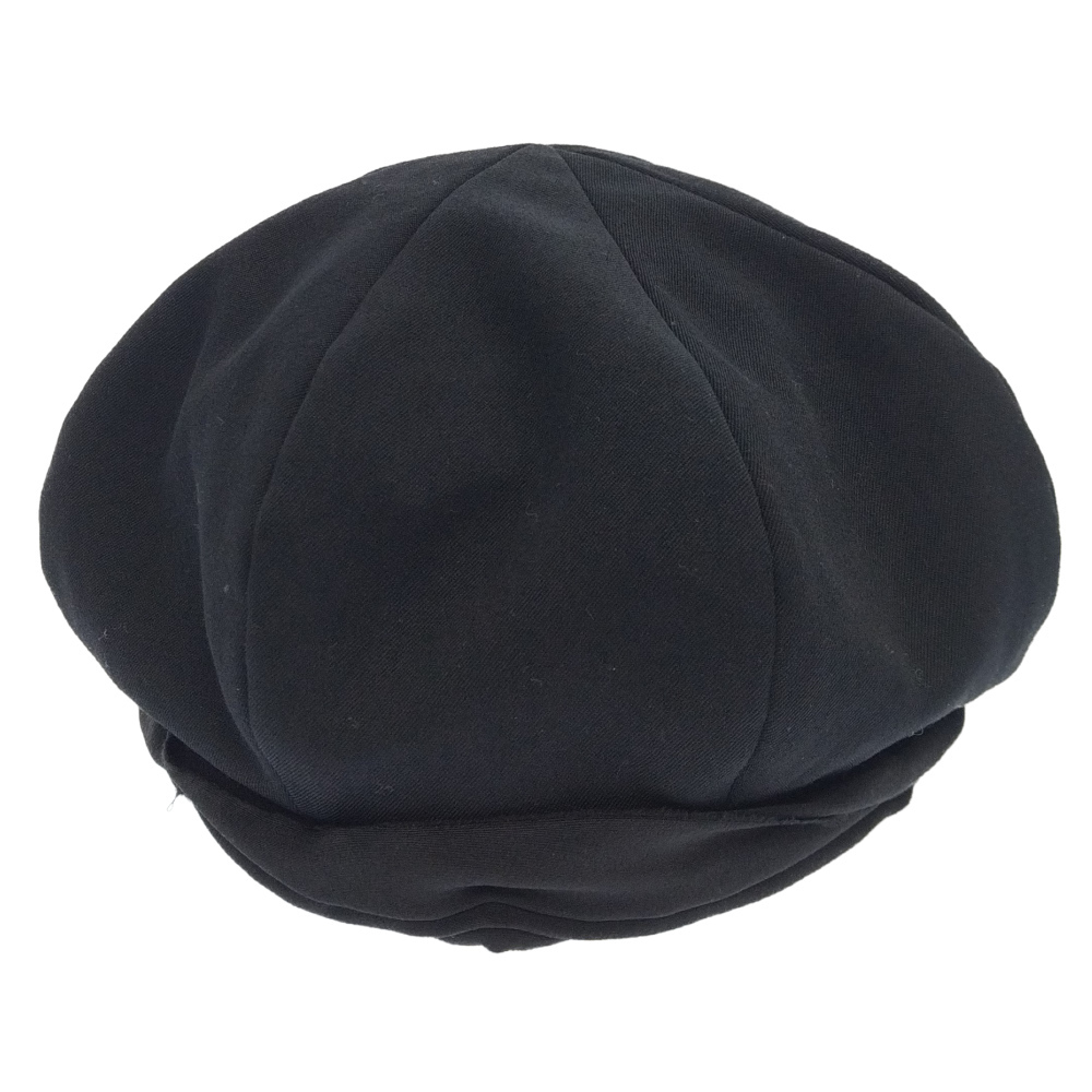人気定番の 20SS プールオム ヨウジヤマモト リボン付きハンチング HN-H10-100 ブラック ベレー帽 ベレー帽