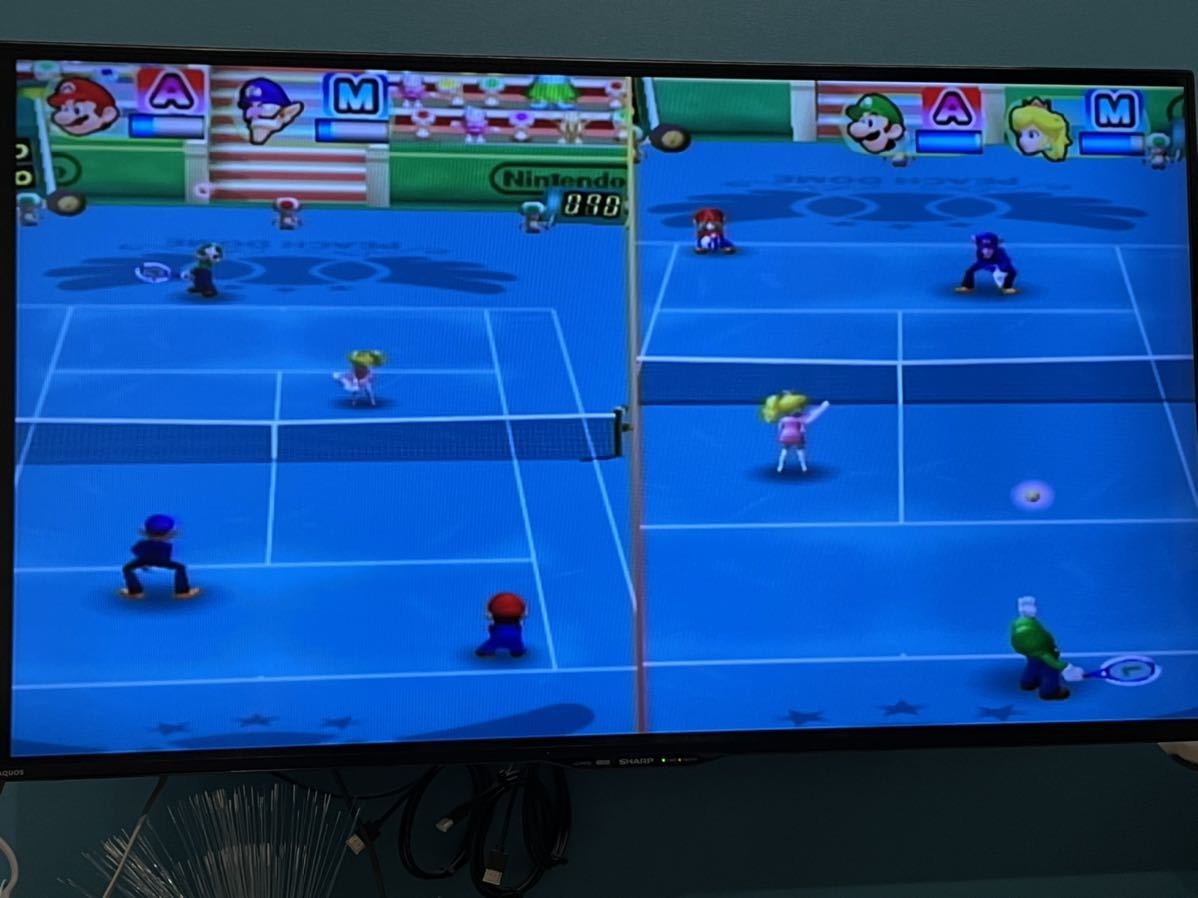【動作確認済み】Wii すぐに遊べるフルセット！　リモコン2個＋マリオテニス/エキサイトトラック付き 任天堂 MARIOTENNIS EXCITE TRUCK_画像8