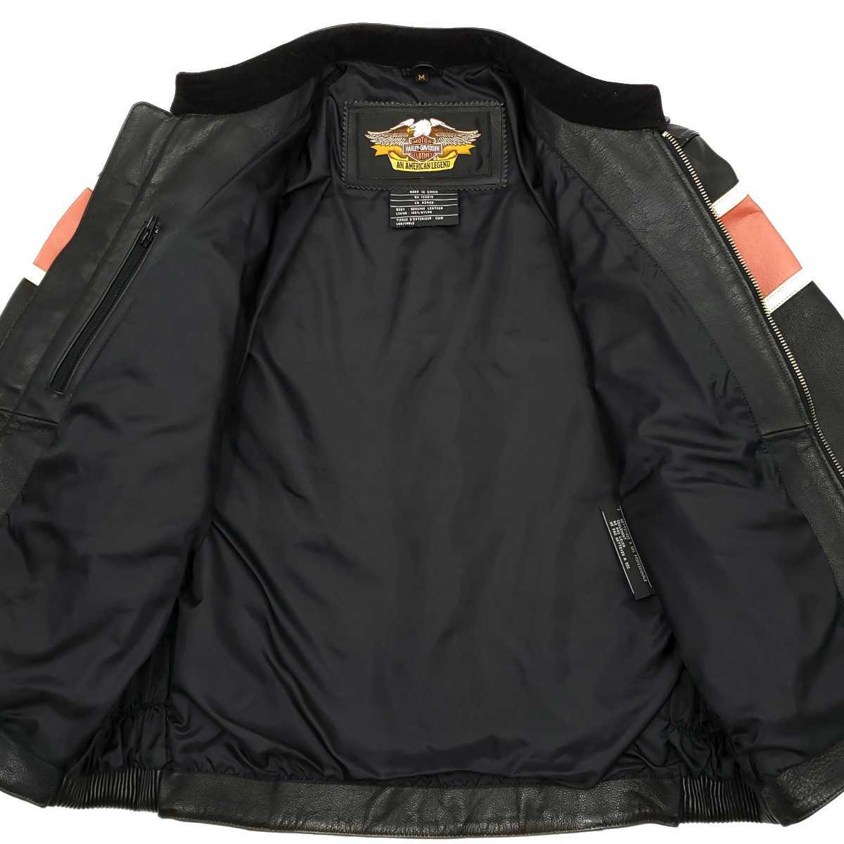 輝く高品質な ワッペン&刺繍◇HARLEY-DAVIDSON◇レザーライダース ...