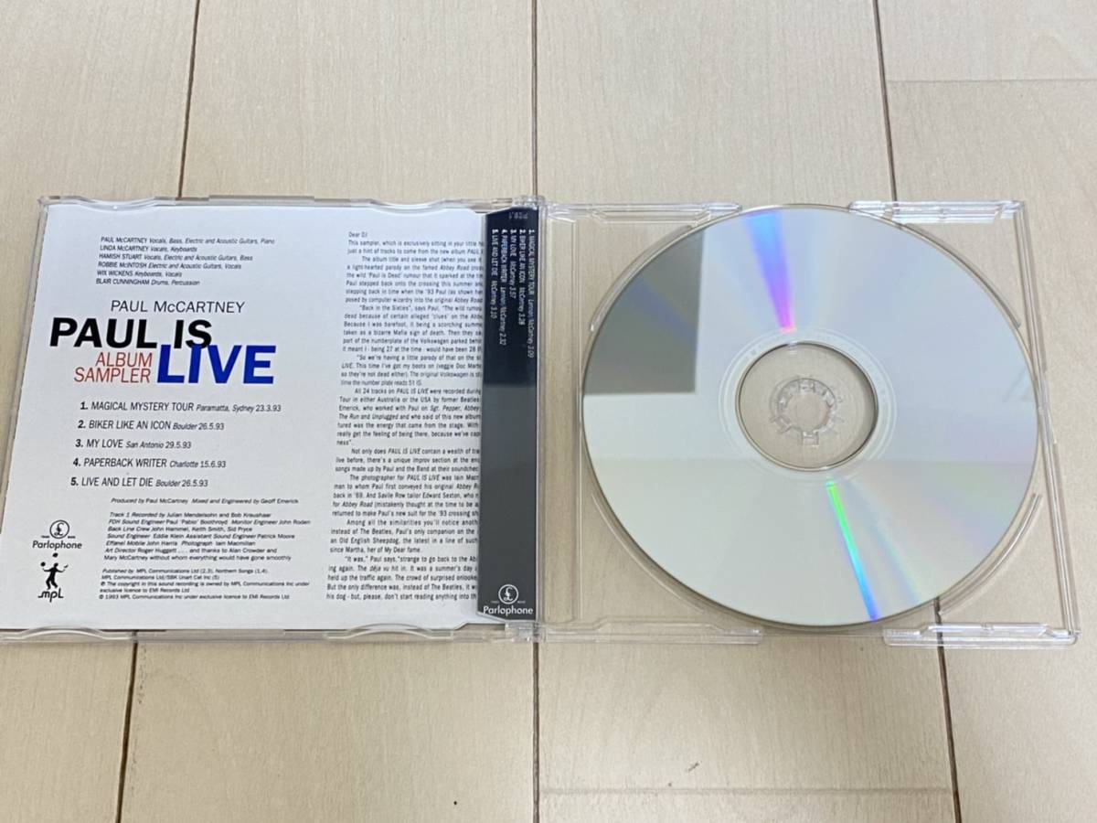 未使用！Paul McCartney/PAUL IS LIVE(CD)/ALBUM SAMPLER　非売品_画像4