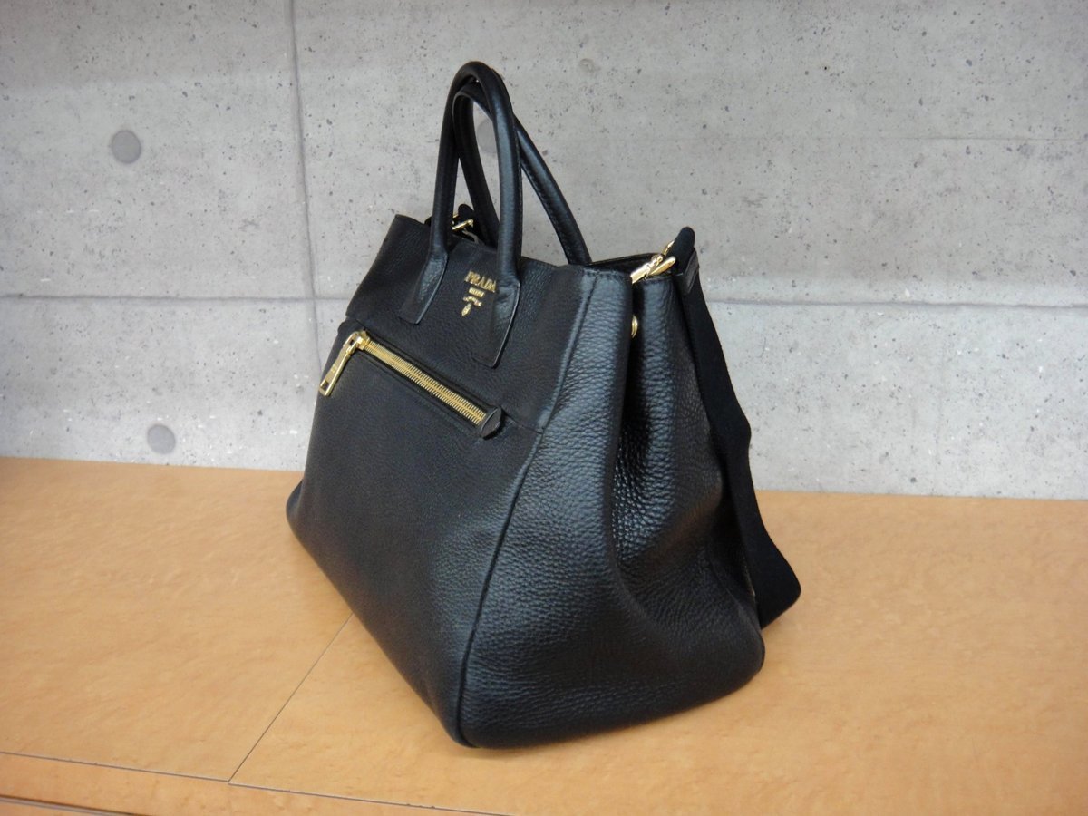 プラダ(PRADA)ヴィテッロ ダイノ 2ways トート ショルダーバッグ-