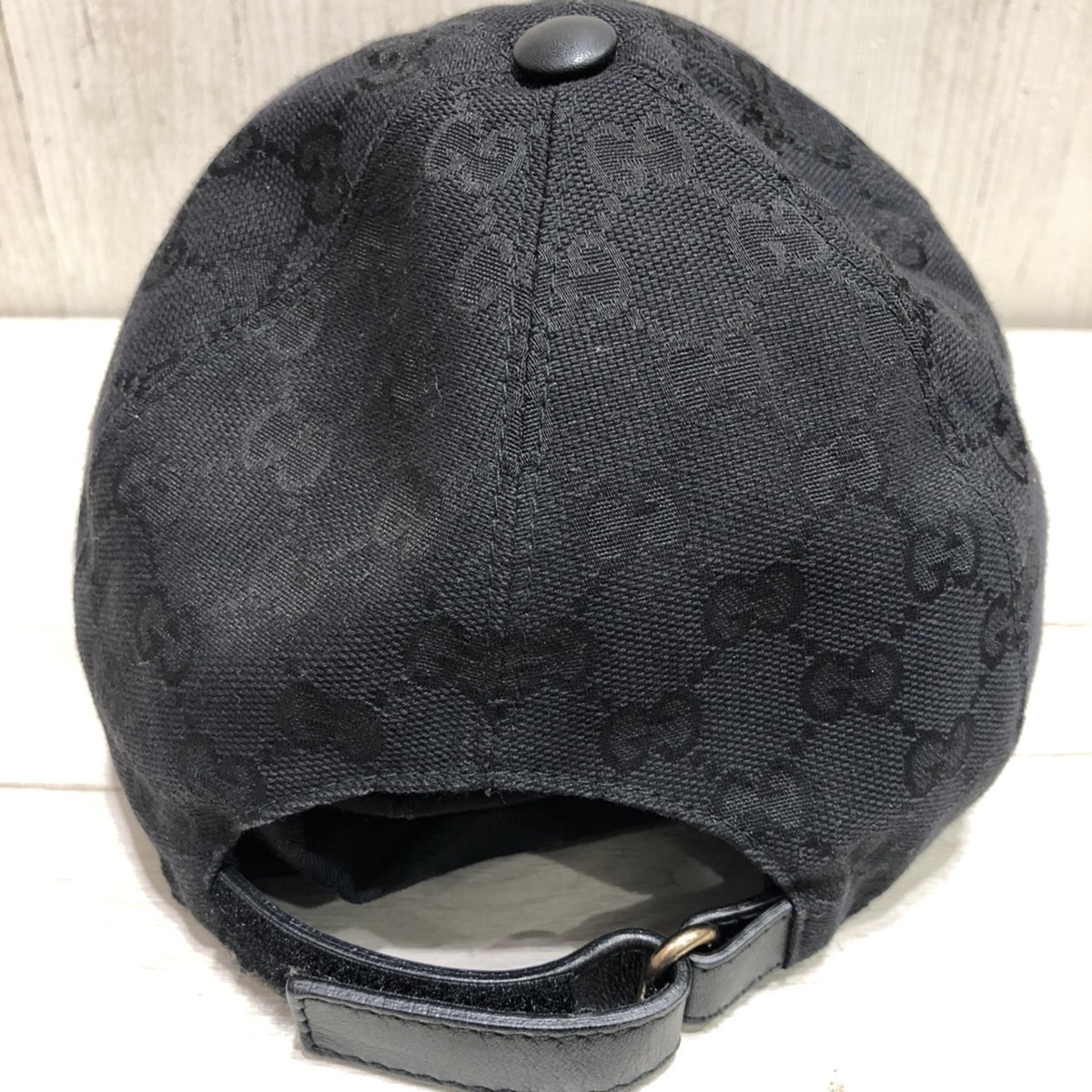 1円 GUCCI グッチ GGキャンバス シェリーライン 帽子 ベースボール