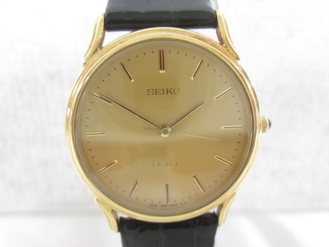 SEIKO セイコー DOLCE ドルチェ 18KT 金無垢 5E61-0A10 メンズ