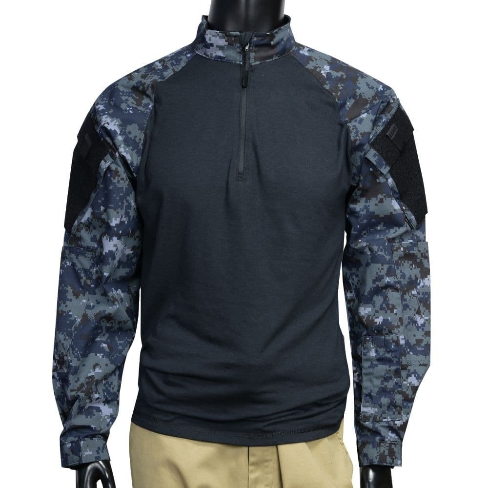 納得できる割引 TRU-SPEC コンバットシャツ 1/4ジッパー NYCO レギュラー丈 [ ミッドナイトデジタルカモ / Mサイズ ] Tシャツ
