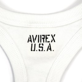 AVIREX タンクトップ 無地 デイリー バッククロス [ ホワイト / Sサイズ ] アヴィレックス アビレックス_画像5