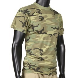 Rothco Tシャツ 半袖 ビンテージウッドランドカモ [ XSサイズ ] 半袖Tシャツ 軍服 戦闘服 BDU_画像2