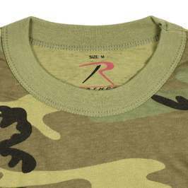 Rothco Tシャツ 半袖 ビンテージウッドランドカモ [ XSサイズ ] 半袖Tシャツ 軍服 戦闘服 BDU_画像5