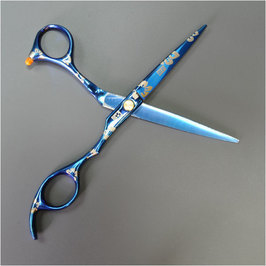  парикмахер зажим Sakura цветок металлик голубой нержавеющая сталь [ 5 дюймовый ] ножницы .. меч si The -s парикмахер . парикмахер basami. для волос зажим 