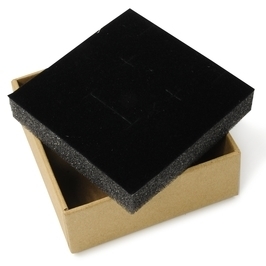 ギフトボックス 貼り箱 8×8×3.5cm アクセサリーケース [ ブラウン / 1個 ] プレゼントボックス ジュエリーBOX_画像4