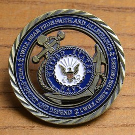 チャレンジコイン 紋章 アメリカ海軍省 記念メダル Challenge Coin 記念コイン 米軍 DoN U.S.NAVY_画像2