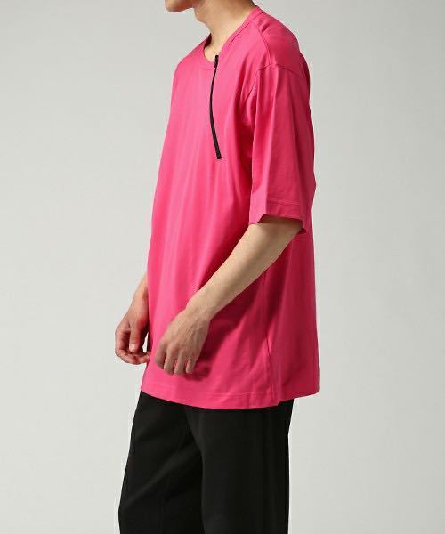 Y-3 半袖Tシャツ ピンク ジップアップ XSサイズ ヨウジヤマモト YOHJI