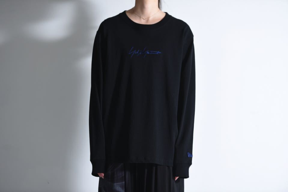  Yohji Yamamoto YOHJI YAMAMOTO New Era NEW ERA long sleeve T shirt cut and sewn black blue Yohji Yamamoto pool Homme POUR HOMME NEWERA