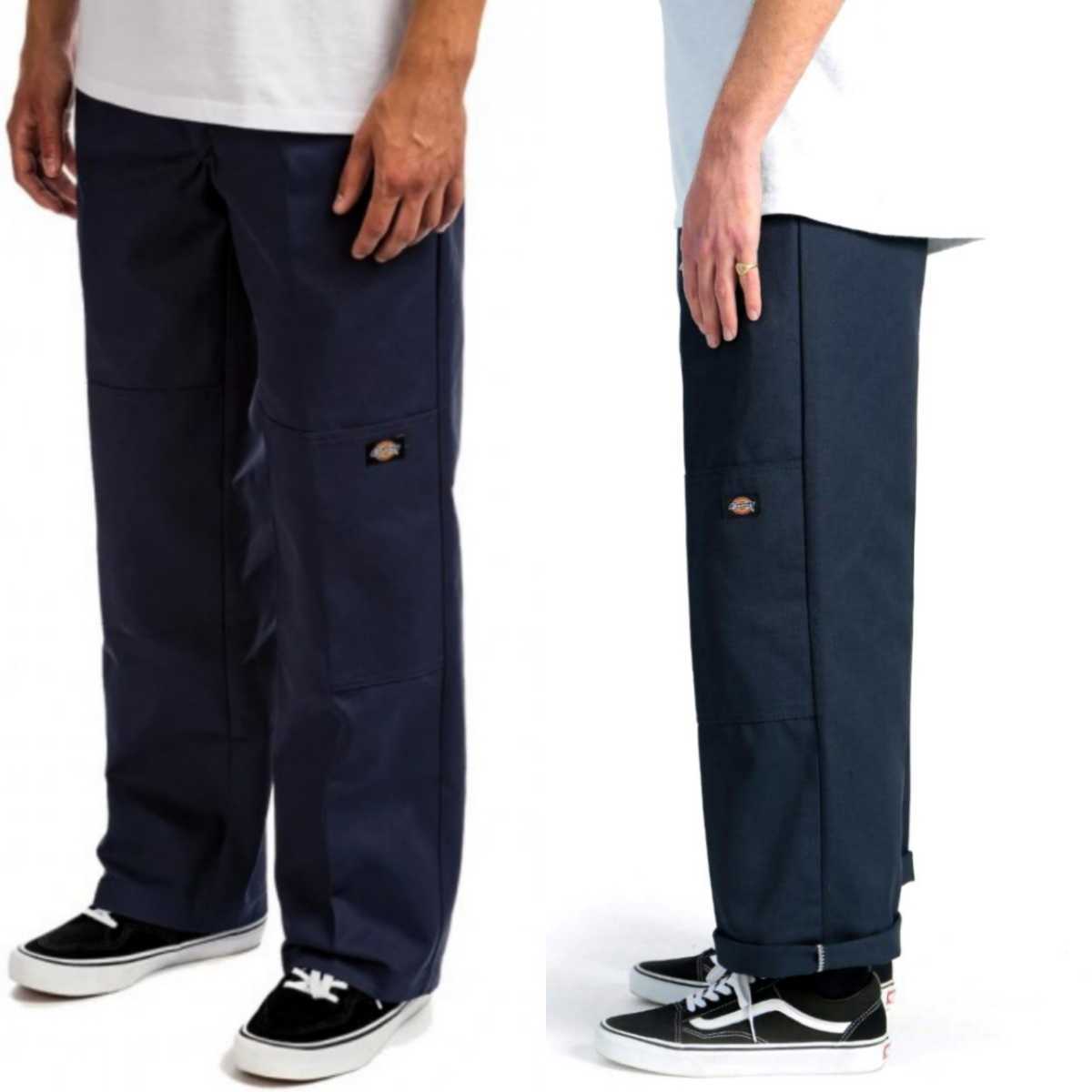 新品未使用 ディッキーズ USモデル ダブルニー ワークパンツ ダークネイビー チノパン Dickies 85283 DN W36×L32_画像2