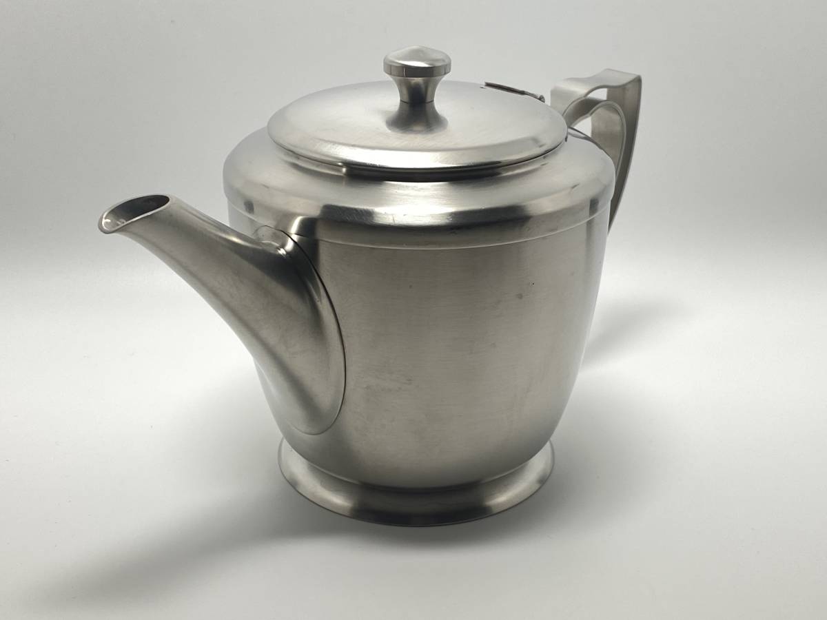 OLD HALL オールドホール BALMORAL 1.75Pt Tea Pot (Satin) バルモラル ステンレス 1.75Pt サテン ティーポット長 注ぎ口 年1950's *T426_画像2