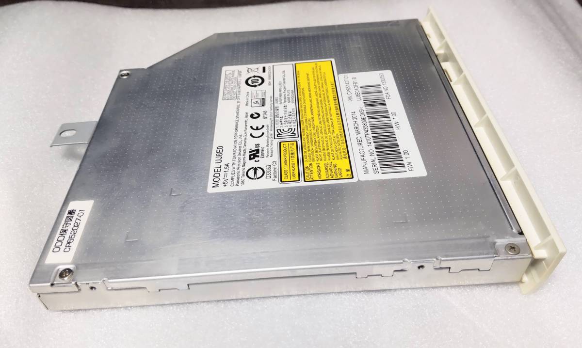 【送料無料】DVDドライブ スリムドライブ UJ8E0 12.7mm SATA　ESPRIMO FH53/M用ベゼル付き