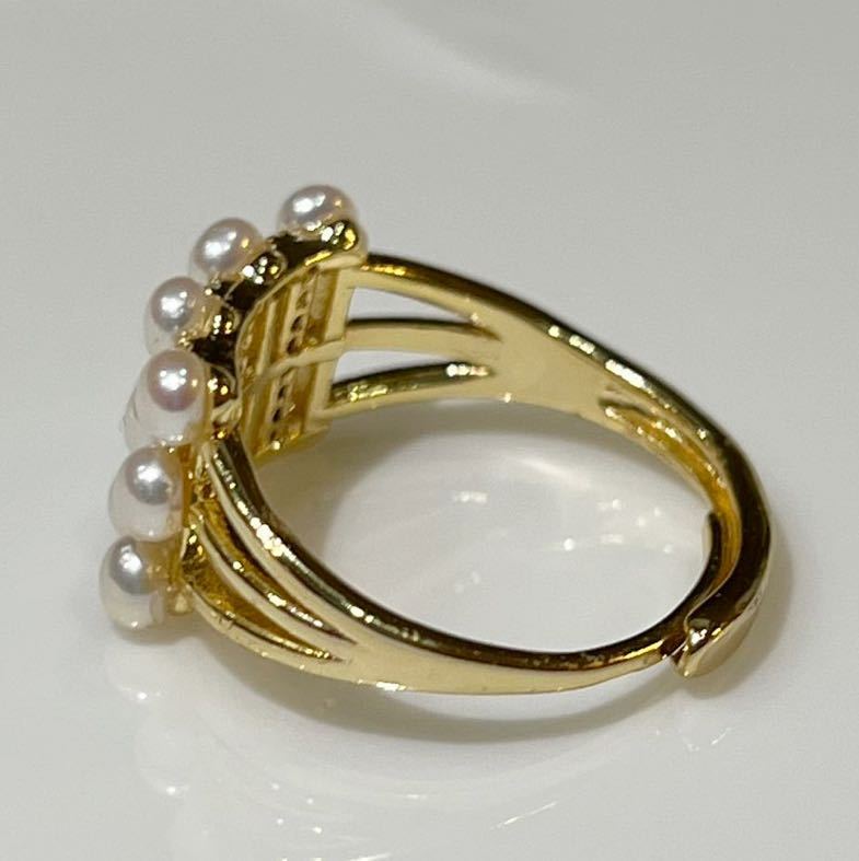 綺麗！天然真珠指輪！デザインリング　パールリング_画像4