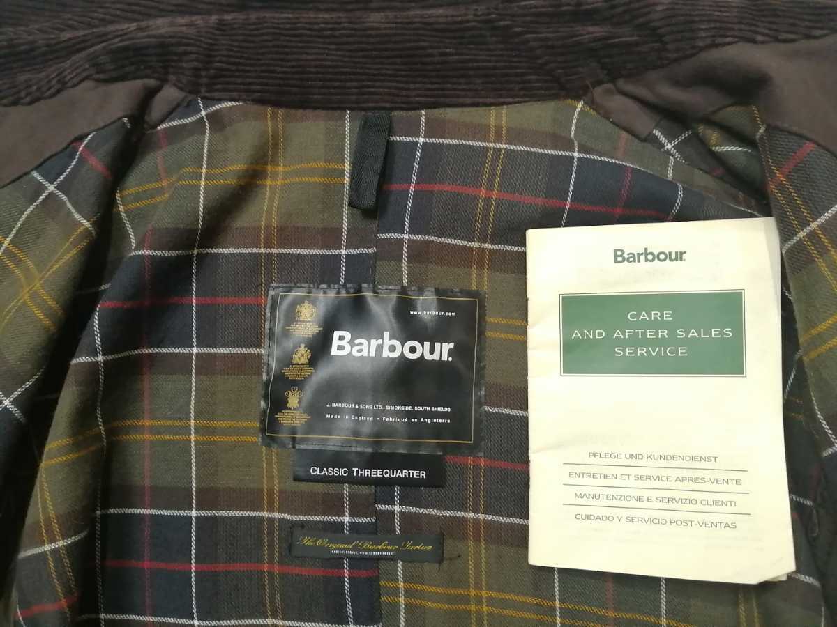 Mintcondition 2000s Barbour classic 3/4 coat M 英国製 バブアー