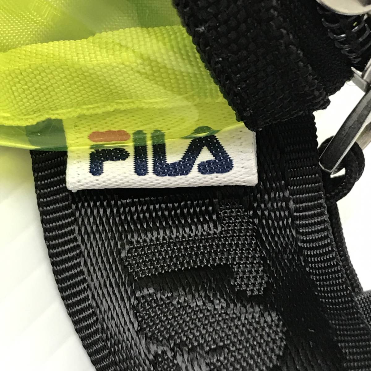  не использовался товар FILA желтый сумка "body" rete e-s мужской прозрачный сумка сумка-пояс прозрачный наклонный .. пляж бассейн бренд каркас 