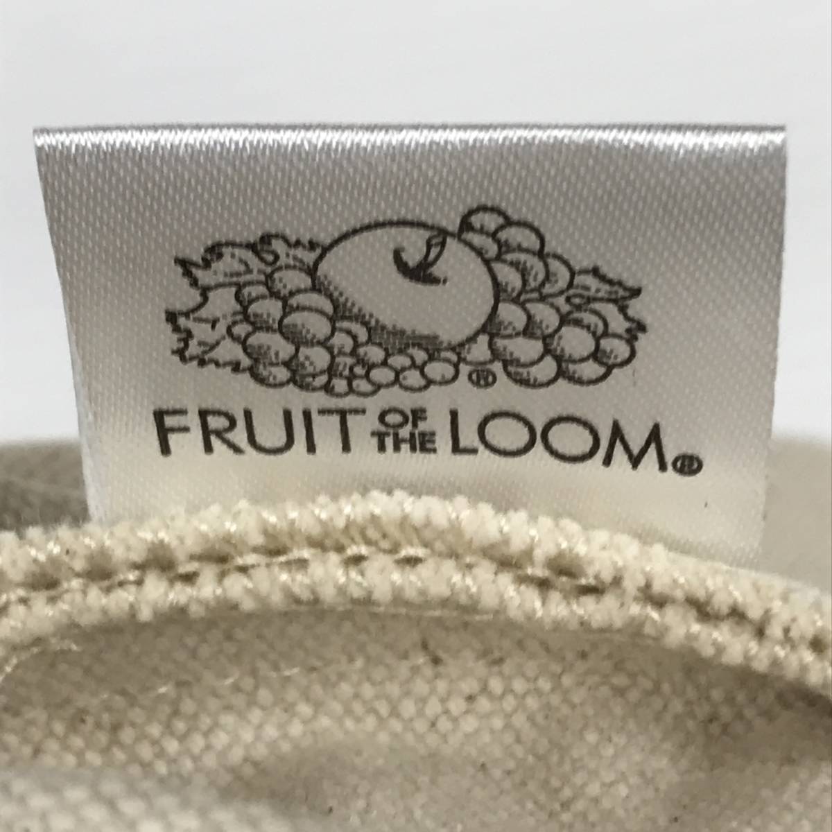  unused goods FRUIT OF THE LOOM eggshell white shoulder bag canvas one Point lady's men's fruit ob The room sub A4