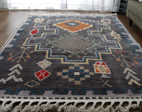 ラグマット トルコ製 カーペット 133×190 約 1.5畳 ペルシャ柄絨毯 
