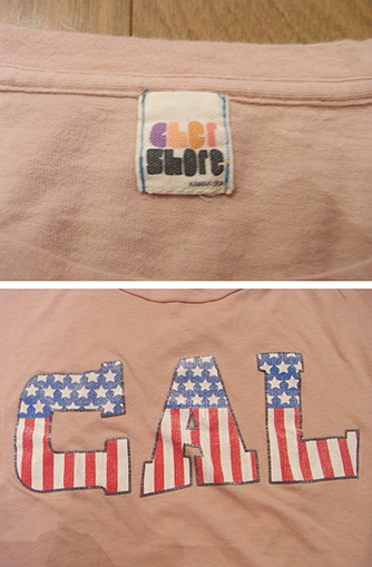 #Cher Shore прекрасный товар CAL USA футболка PINK-M ракушка shoa Surf 
