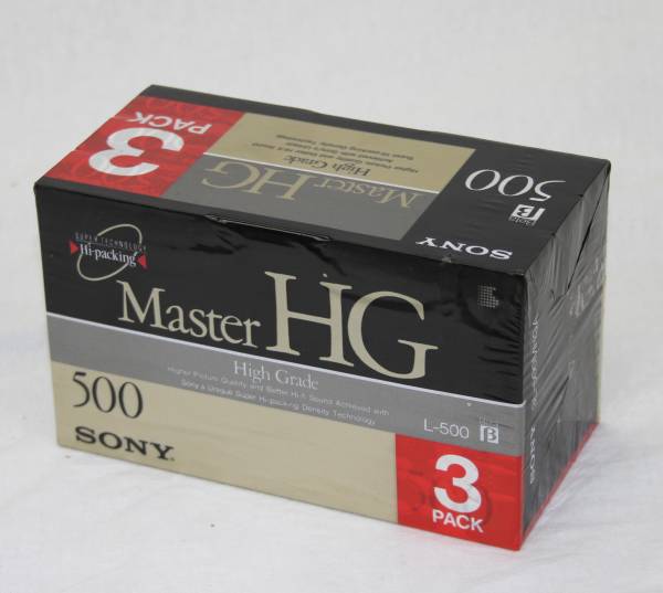 未開封品！ソニー☆Beta　ベータ　テープ3本セット　MasterHG　L-500　Hight　Grade_画像1