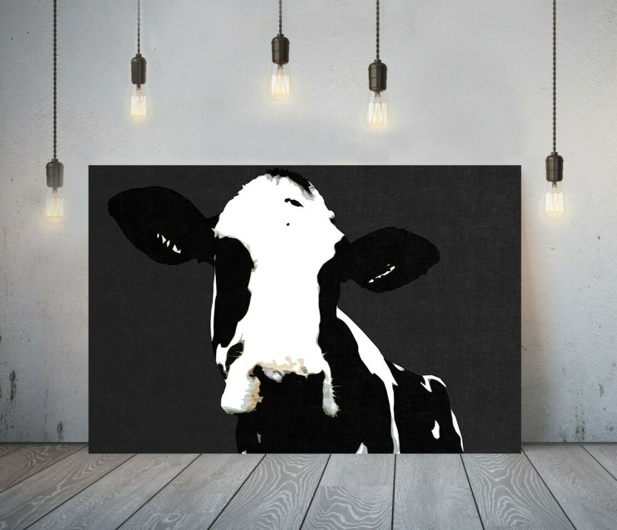  cow high class canvas frame poster .A1 art panel Northern Europe .. cow animal animal abroad photograph goods picture miscellaneous goods interior 4