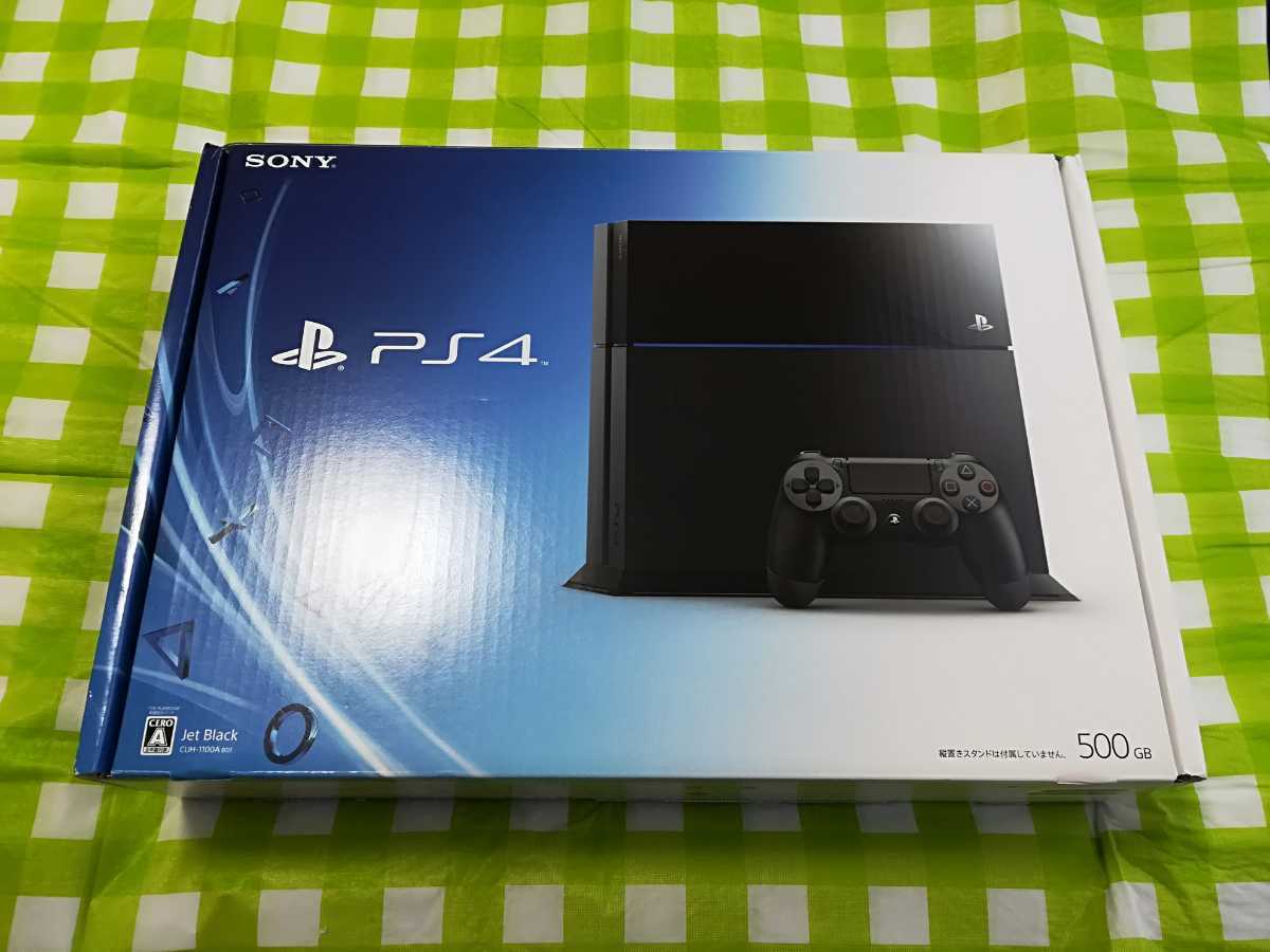 PlayStation 4 ジェット・ブラック 500GB CUH-1100AB01 本体 未使用保管 _画像1