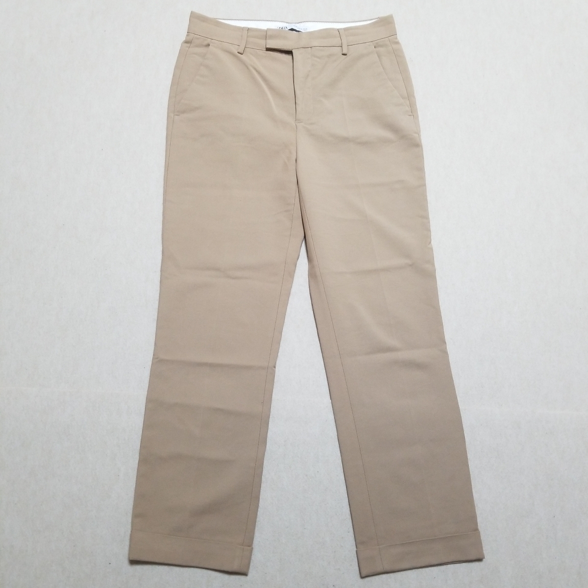 ZARA zara ザラ size38 ストレートパンツ　PANT ベージュパンツ_画像1