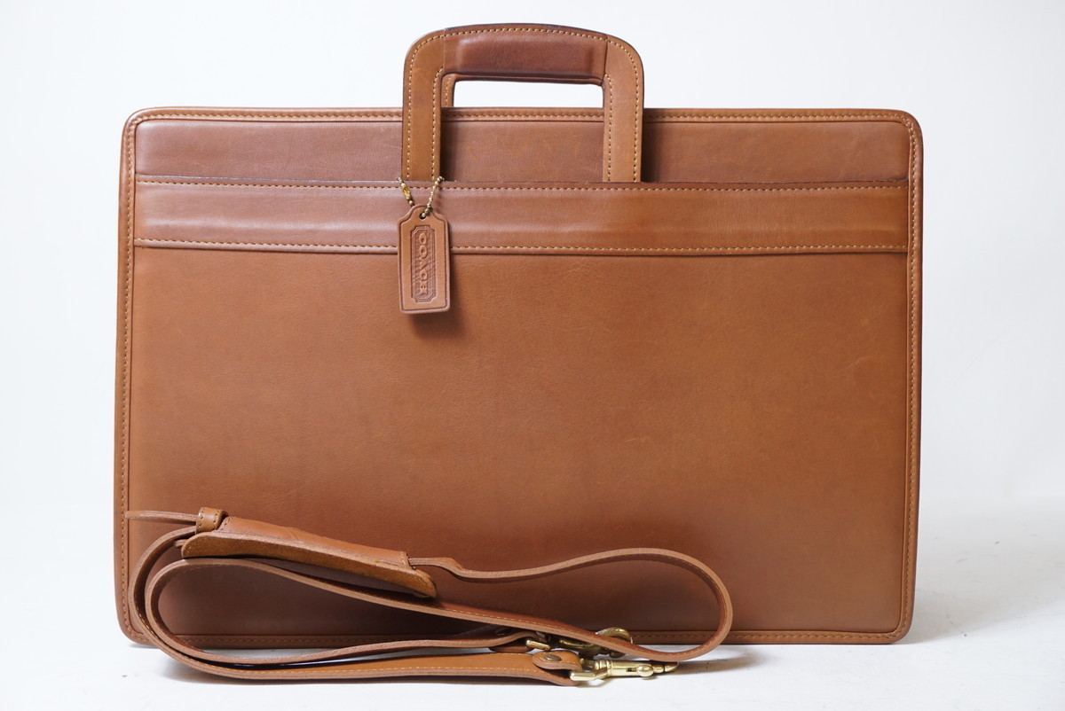 美品USA製 COACH オールドコーチ ブリーフケース オールレザー 2way
