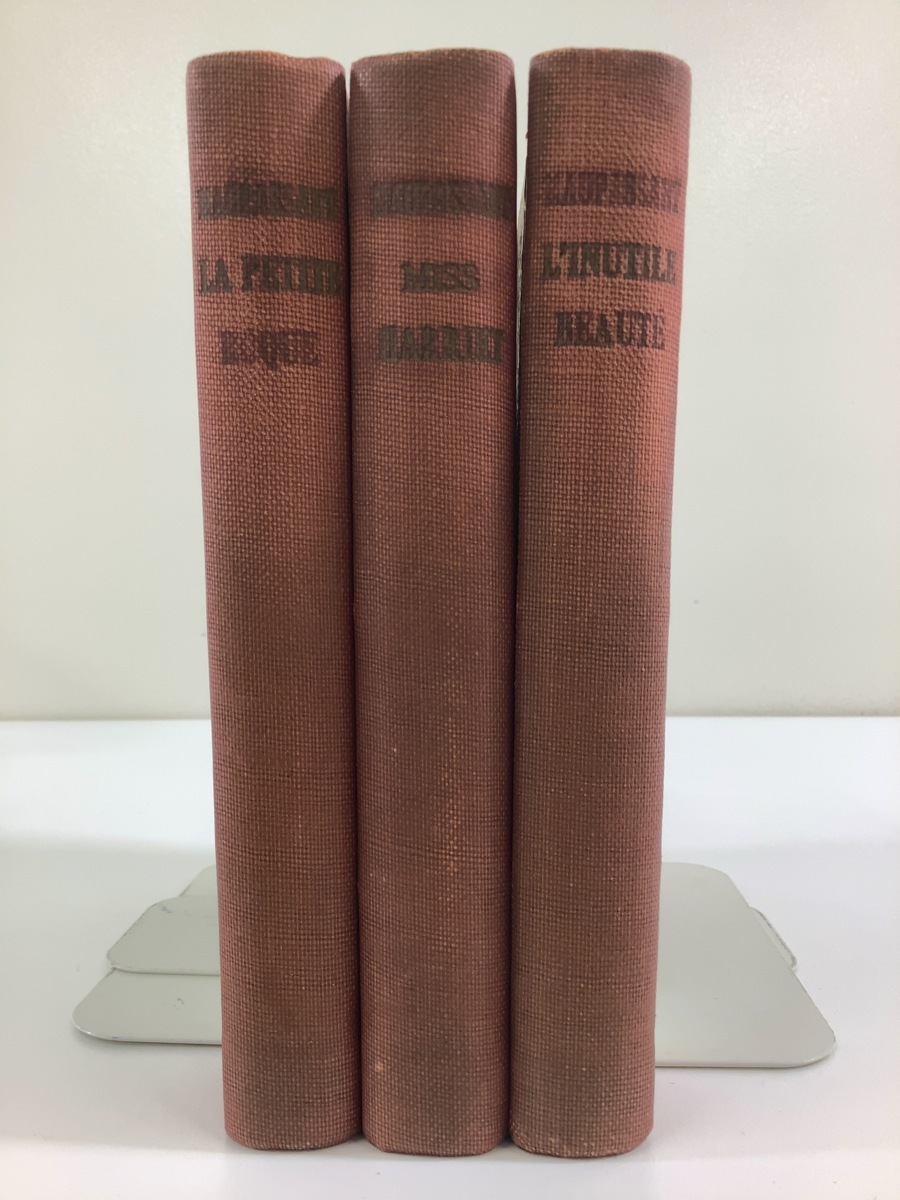 【希少/まとめ】モーパッサン 古書 3冊セット 洋書/フランス語 ミス・ハリエット 1901年/ロックの娘 1903年/あだ花 1908年【ta02j】_画像1