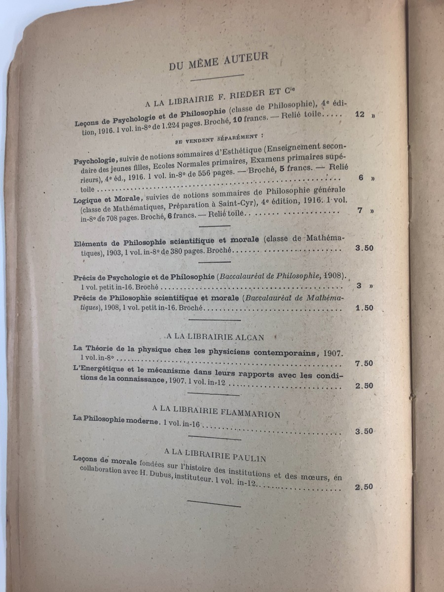 Psychologie иностранная книга / французский язык психология / старинная книга /1911 год выпуск [ta03h]