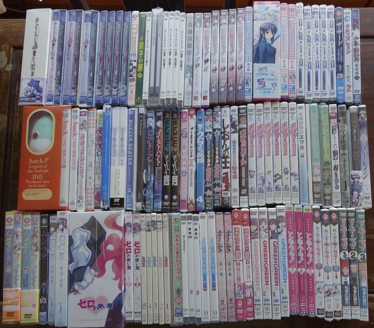 未開封アニメDVD 大量 105本セット ひぐらしのなく頃に/A・R・I・A