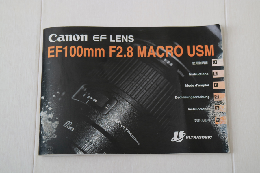 ＜ キヤノン ＞ Canon EF LENS EF100mm F2.8 MACRO USM ＜ 使用説明书 ＞