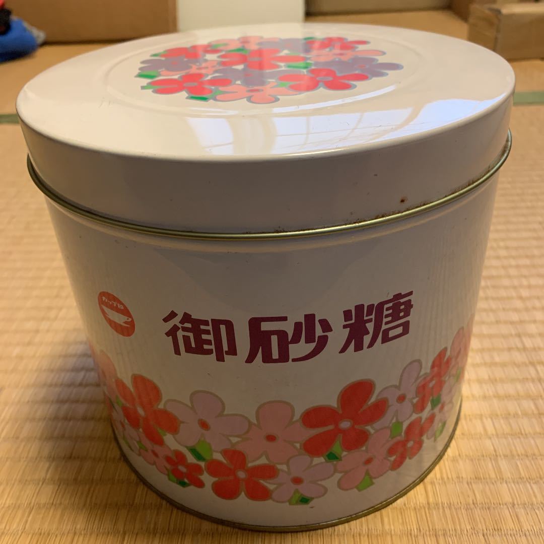 御砂糖 缶 昭和レトロ 日新製糖 カップ印 レア 空き缶