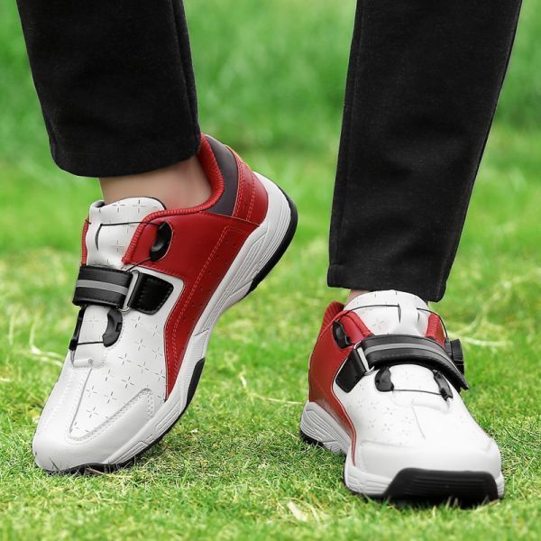 2021 мужской туфли для гольфа спорт обувь размер выбор возможно мужской уличный водонепроницаемый . скользить F-X9965 красный 24.5cm/39