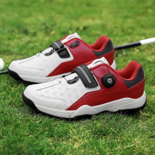 2021 мужской туфли для гольфа спорт обувь размер выбор возможно мужской уличный водонепроницаемый . скользить F-X9965 красный 24.5cm/39