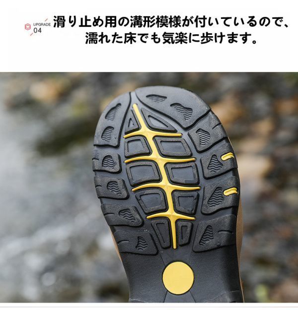 新品 メンズ スポーツサンダル アウトドア さんだる アウトドア 登山サンダル 本革製 おしゃれ 水陸両用 S7239 黒 27.5cm/45_画像7