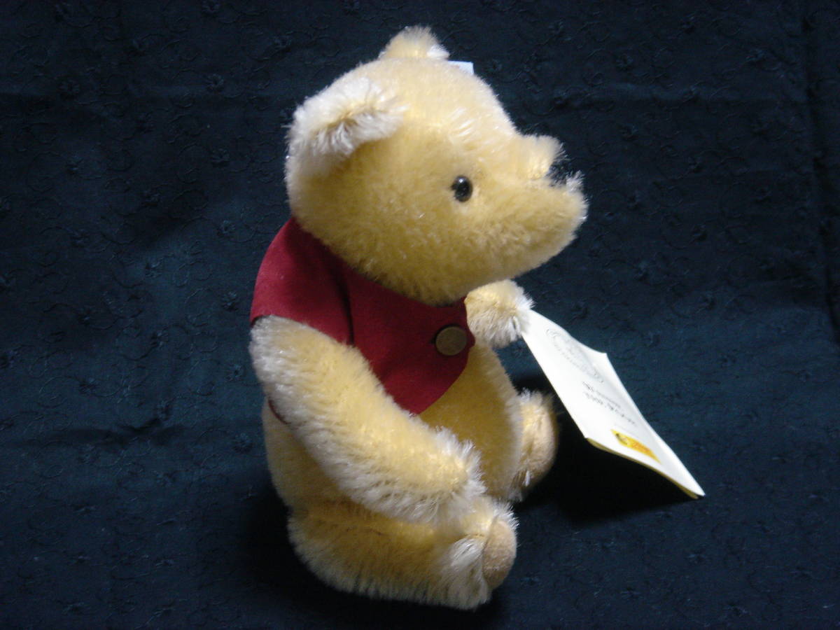  редкость! новый товар * не использовался *steiff 75th Anniversary Winnie Pooh Bearshu type Disney Винни Пух 75 anniversary commemoration 18cm Disney быстрое решение 