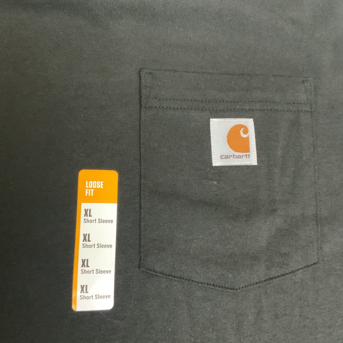 カーハートポケットTシャツ CARHARTT2021年製デッドストックブラックXL_画像5