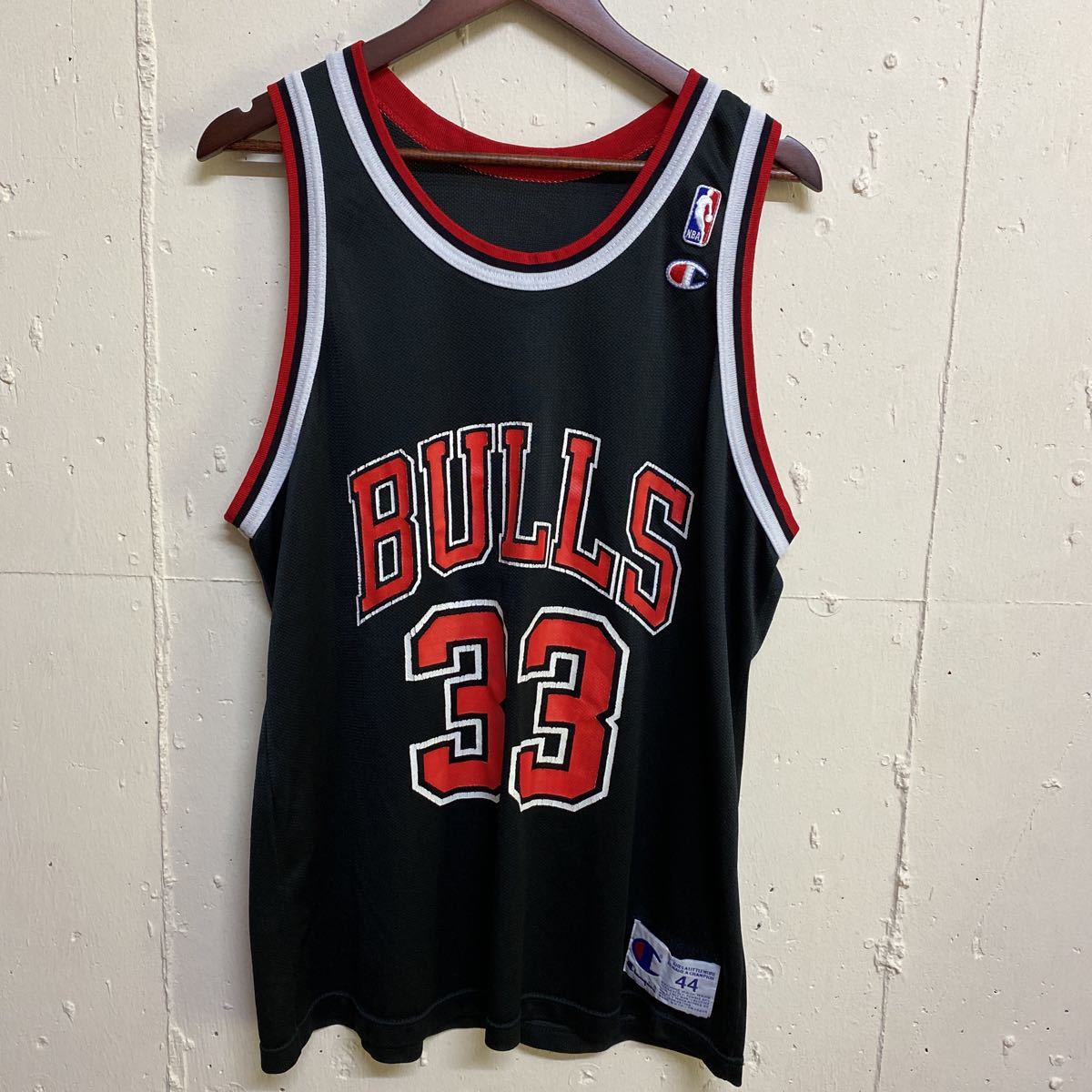 NBA Champion USA製 BULLS 33 PIPPEN シカゴブルズ ゲームシャツ ユニフォーム 44 古着