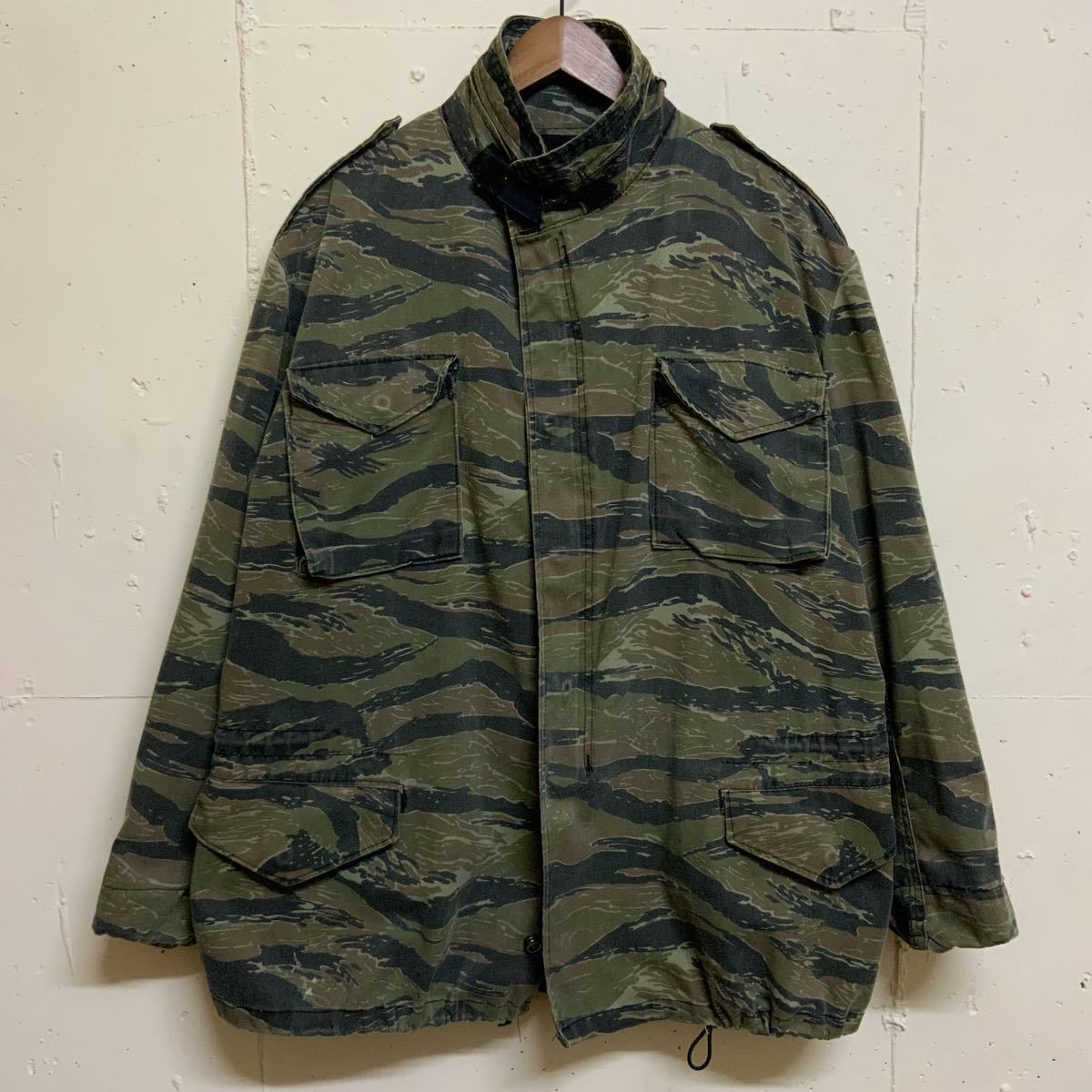 珍品 80s タイガーストライプ M-65フィールドジャケット ビンテージ