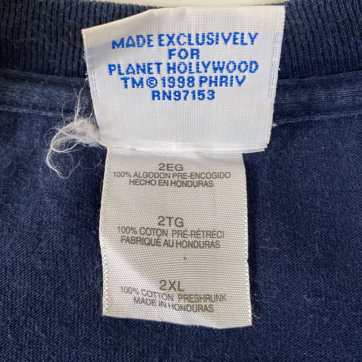 PLANET HOLLYWOOD 半袖 Tシャツ プリント 2XL 古着