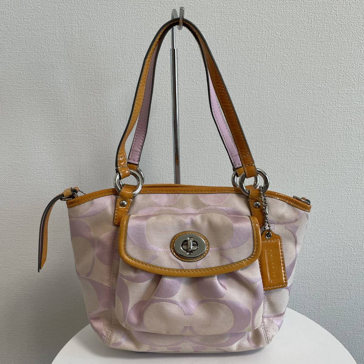 美品】COACH コーチ F14661 シグネチャー レザー 2WAY バッグ 美品】COACH コーチ F14661 シグネチャー レザー 2WAY バッグ