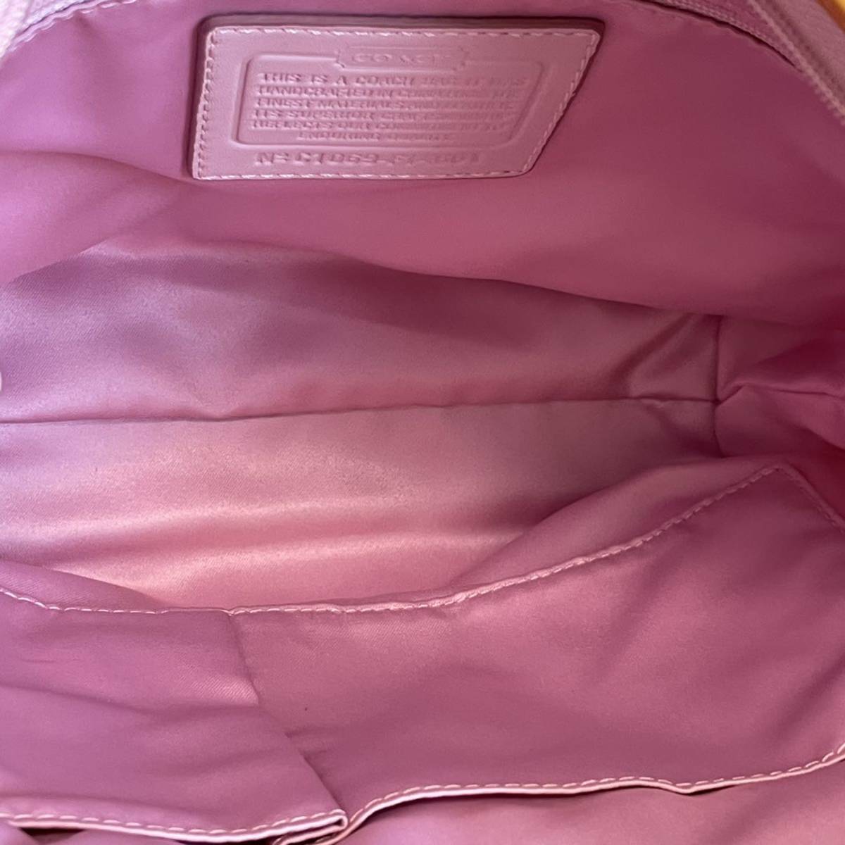美品】COACH コーチ F14661 シグネチャー レザー 2WAY バッグ 美品】COACH コーチ F14661 シグネチャー レザー 2WAY バッグ